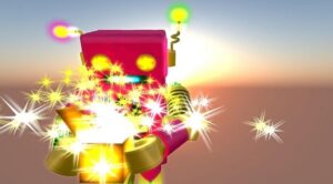 Robot with sparklers
