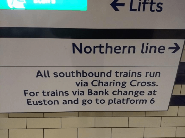 And the best part is, they only gave me the information that I needed. They didn’t stick the entire map in front of my eyes and say: “Go figure.” Also, they predicted the information I would need and made it available. They also helped while on the tube train. Because London Underground consists of different tube lines, you might need to change trains, at lines, at certain stations. To help, there’s this really useful map stuck inside each train to help passengers switch trains with ease. Then, if this wasn’t enough, they even helped me make choices before I boarded the tube train. How awesome is that!