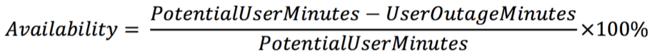 Service availability calculation