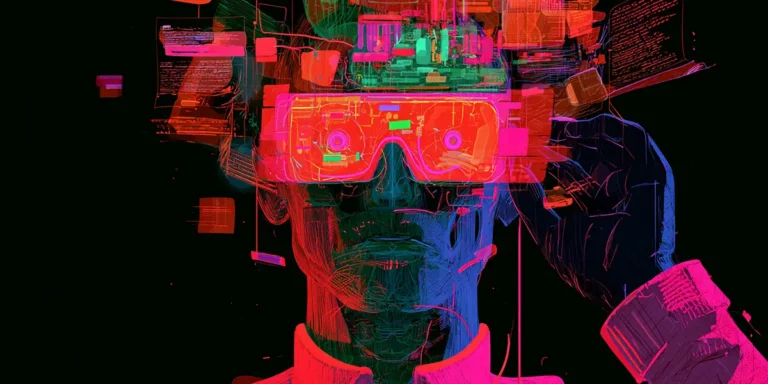 X-ray style illustration of a person's head overlaid with circuitry, representing IT asset visibility for cybersecurity