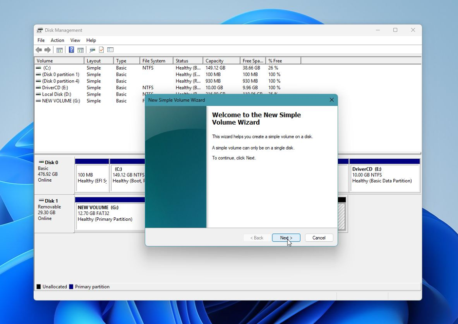 Deleted Partition Actions
