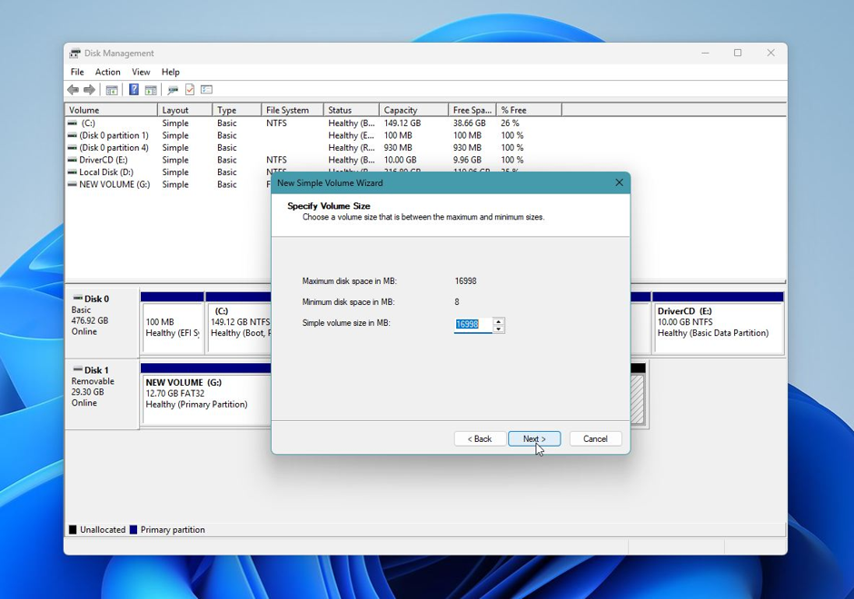 Deleted Partition Actions