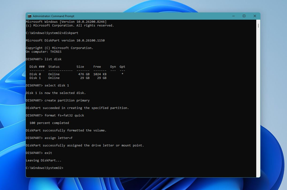 DiskPart Utility