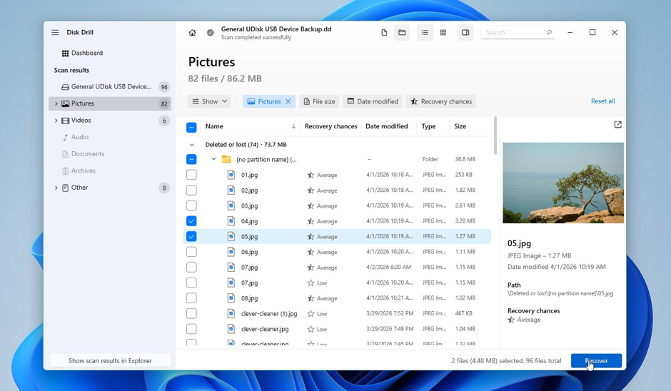 Deleted Partition Actions