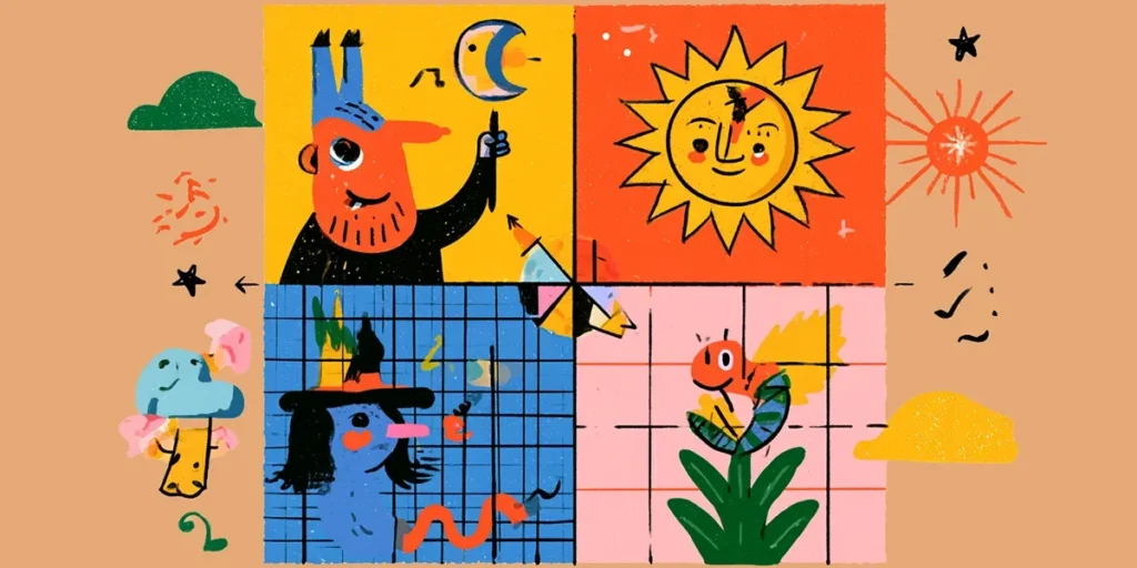 Illustrated four-quadrant grid with whimsical characters representing the 2026 Gartner Magic Quadrant for ITSM Platforms